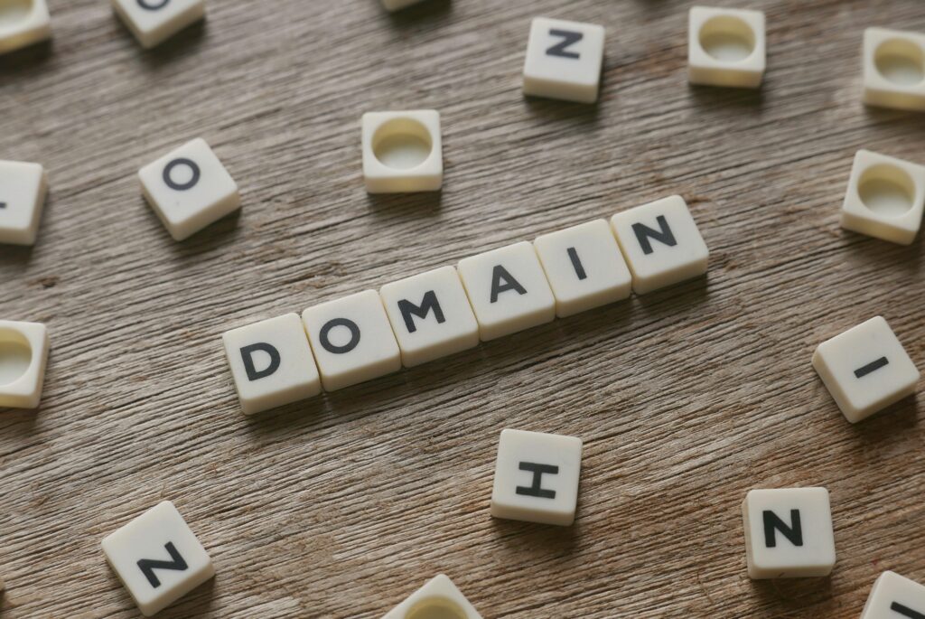 An image supporting the importance of choosing a good domain when building a website for a yoga studio. 